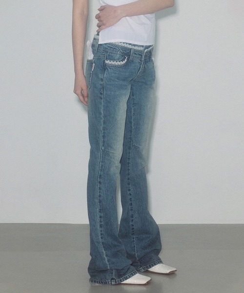 Double Waist Boots Cut Denim（デニムパンツ）｜SCULPTOR