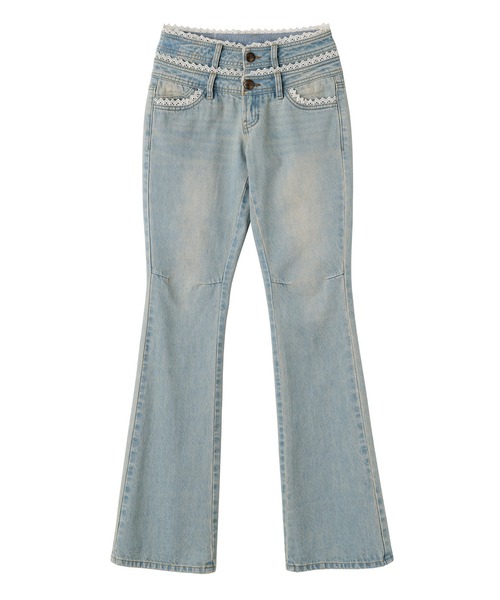 【SCULPTOR】スカルプター ダブルウエストブーツカットデニム Double Waist Boots Cut Denim（デニムパンツ）｜SCULPTOR