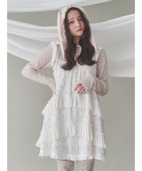 merry jenny floralフレアミニワンピース merry jenny（メリージェニー）の「floralフレアミニワンピース