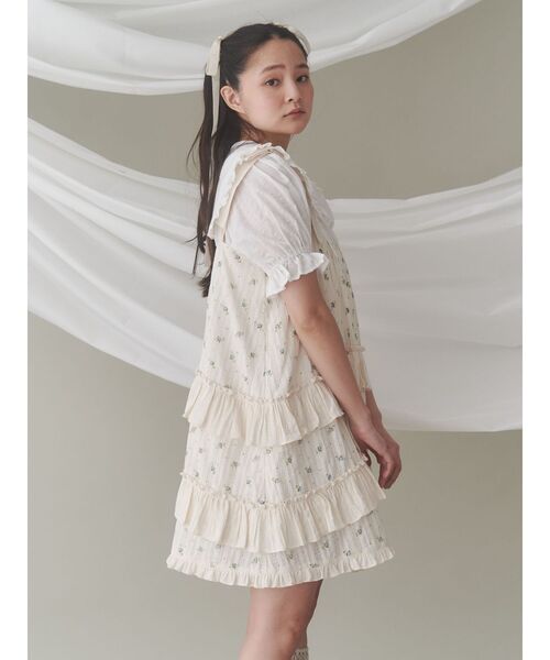 merry jenny(メリージェニー)の「floralフレアミニワンピース(ワンピース・レディース・ピンク/ブルー・FREE)」の7枚目の写真