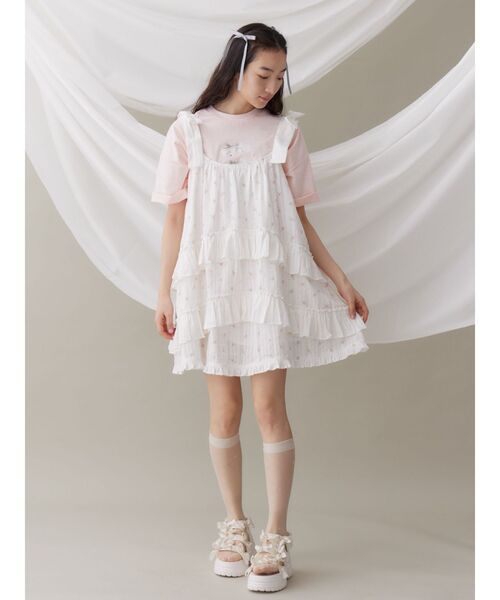 merry jenny(メリージェニー)の「floralフレアミニワンピース(ワンピース・レディース・ピンク/ブルー・FREE)」の13枚目の写真