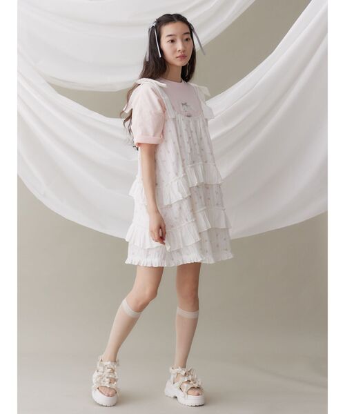 merry jenny(メリージェニー)の「floralフレアミニワンピース(ワンピース・レディース・ピンク/ブルー・FREE)」の14枚目の写真