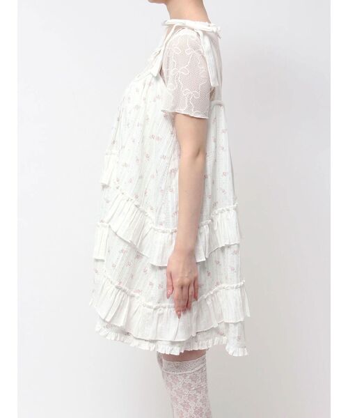 新品　merryjenny floralフレアミニワンピース ブルー merry jenny ワンピース floralフレアミニワンピース : ZOZOTOWN