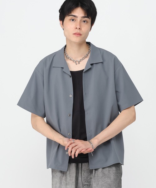 3.3 Field Trip （3.3フィールドトリップ）の「3.3 Field Trip／ルーズ楊柳シャツ（シャツ/ブラウス・メンズ・ブラック/アイボリー/ダークブルー・MEDIUM/LARGE）」の3枚目の写真