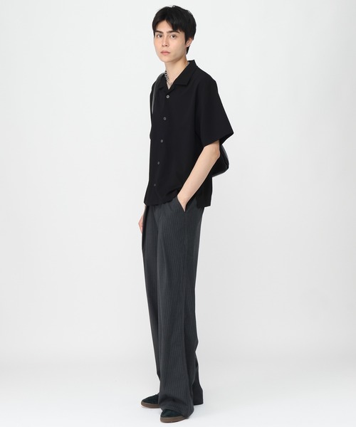 3.3 Field Trip （3.3フィールドトリップ）の「3.3 Field Trip／ルーズ楊柳シャツ（シャツ/ブラウス・メンズ・ブラック/アイボリー/ダークブルー・MEDIUM/LARGE）」の10枚目の写真