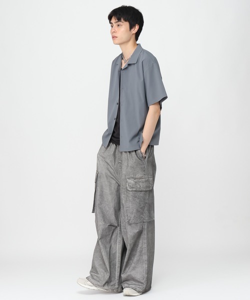 3.3 Field Trip （3.3フィールドトリップ）の「3.3 Field Trip／ルーズ楊柳シャツ（シャツ/ブラウス・メンズ・ブラック/アイボリー/ダークブルー・MEDIUM/LARGE）」の15枚目の写真