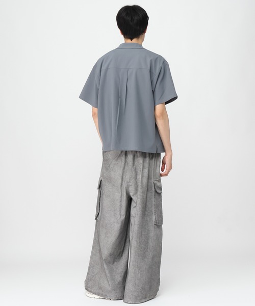 3.3 Field Trip （3.3フィールドトリップ）の「3.3 Field Trip／ルーズ楊柳シャツ（シャツ/ブラウス・メンズ・ブラック/アイボリー/ダークブルー・MEDIUM/LARGE）」の16枚目の写真