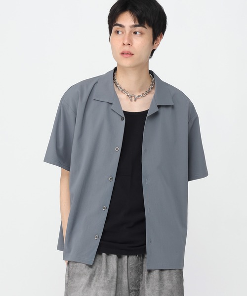 3.3 Field Trip （3.3フィールドトリップ）の「3.3 Field Trip／ルーズ楊柳シャツ（シャツ/ブラウス・メンズ・ブラック/アイボリー/ダークブルー・MEDIUM/LARGE）」の17枚目の写真