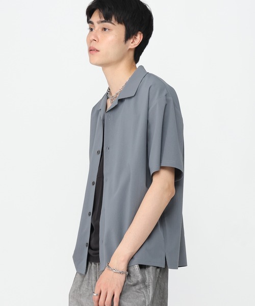 3.3 Field Trip （3.3フィールドトリップ）の「3.3 Field Trip／ルーズ楊柳シャツ（シャツ/ブラウス・メンズ・ブラック/アイボリー/ダークブルー・MEDIUM/LARGE）」の18枚目の写真