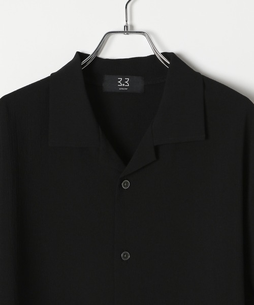 3.3 Field Trip （3.3フィールドトリップ）の「3.3 Field Trip／ルーズ楊柳シャツ（シャツ/ブラウス・メンズ・ブラック/アイボリー/ダークブルー・MEDIUM/LARGE）」の22枚目の写真