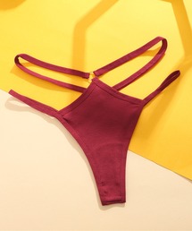 MAISON SELECT（メゾンセレクト）の「6D21 ダブルストラップＴバックショーツ カジュアル リブ（ショーツ）」