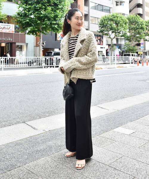 le.coeur blanc（ルクールブラン）の「《手洗い可能》TORRAZZO DONNAツイードニットPコート（ピーコート・レディース・ベージュ・38）」の16枚目の写真