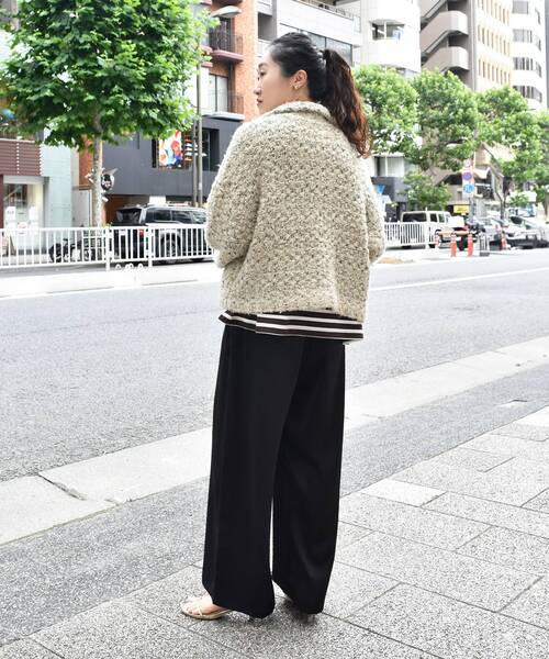 le.coeur blanc（ルクールブラン）の「《手洗い可能》TORRAZZO DONNAツイードニットPコート（ピーコート・レディース・ベージュ・38）」の18枚目の写真