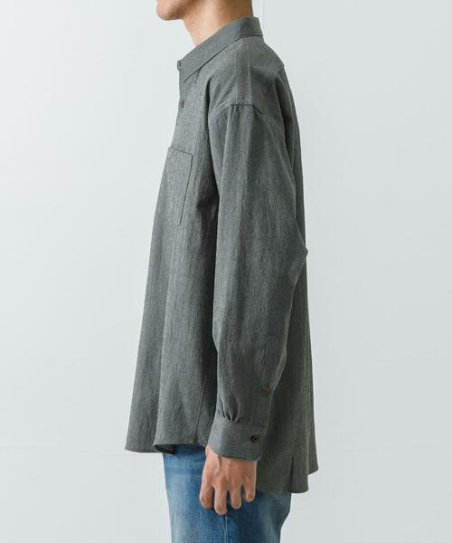 URBAN RESEARCH(アーバンリサーチ)の「new basic ALBATROSS WOOL SHIRTS(シャツ/ブラウス・メンズ・ブラウン/グレー・MEDIUM/LARGE/X-LARGE)」の4枚目の写真