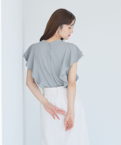 Andemiu（アンデミュウ）の「2WAYラッフルブラウス579750（シャツ/ブラウス・レディース・ブラック/ブラウン/オフホワイト/ブルー・FREE）」の7枚目の写真