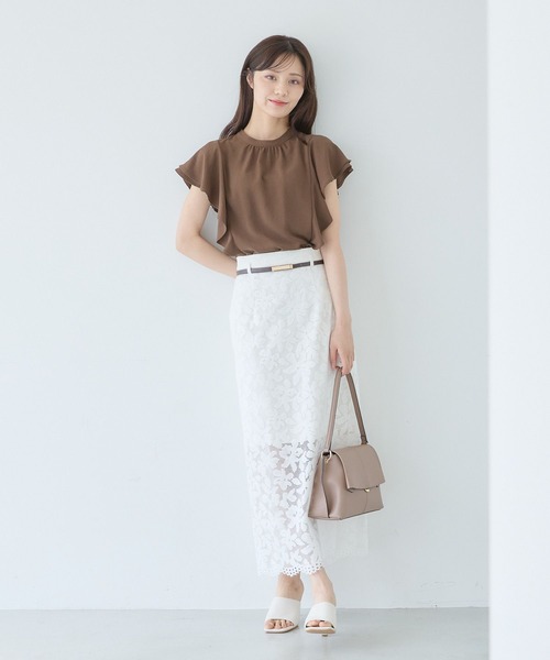 Andemiu（アンデミュウ）の「2WAYラッフルブラウス579750（シャツ/ブラウス・レディース・ブラック/ブラウン/オフホワイト/ブルー・FREE）」の16枚目の写真