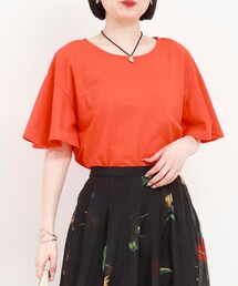 fredy couleur | 袖フレア麻調カットT(Tシャツ/カットソー)