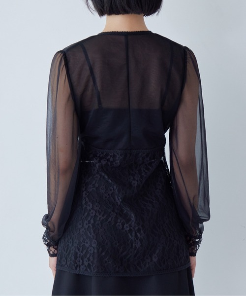 etre loin(エトルワン)の「Rose sheer blouse(シャツ/ブラウス・レディース・グレー/アイボリー/ブラック・M)」の20枚目の写真
