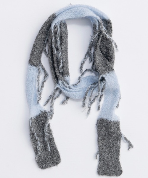 MAISON SPECIAL（メゾンスペシャル）の「Scarf Combination Striped Cardigan/マフラーコンビボーダーカーディガン（カーディガン/ボレロ・レディース・ボルドー/グレー/グリーン/ブラック・FREE）」の11枚目の写真