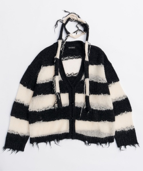 オレボレブラ♥️ ぶたさんメッセージプリント　白黒　カーディガン TOWNCRAFT（タウンクラフト）の「TOWN CRAFT / タウンクラフト