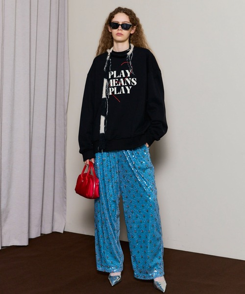 Scarf Combination Striped Cardigan/マフラーコンビボーダー