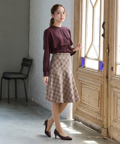 Honeys（ハニーズ）の「ひざ丈マーメイドスカート（スカート・レディース・ベージュ系その他/ブラック/グレー系その他・S/M/LL/L）」の8枚目の写真