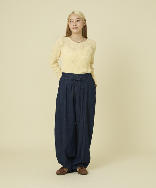 FREAK'S STORE(フリークスストア)の「スラブリブ バレエネックニット/シアー リブニット(ニット/セーター・レディース・レモンイエロー/ブルーグリーン/ブラウン・フリ-)」の17枚目の写真