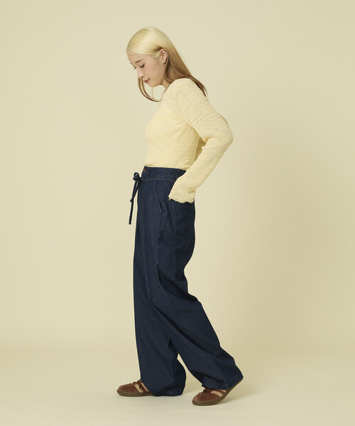 FREAK'S STORE(フリークスストア)の「スラブリブ バレエネックニット/シアー リブニット(ニット/セーター・レディース・レモンイエロー/ブルーグリーン/ブラウン・フリ-)」の18枚目の写真