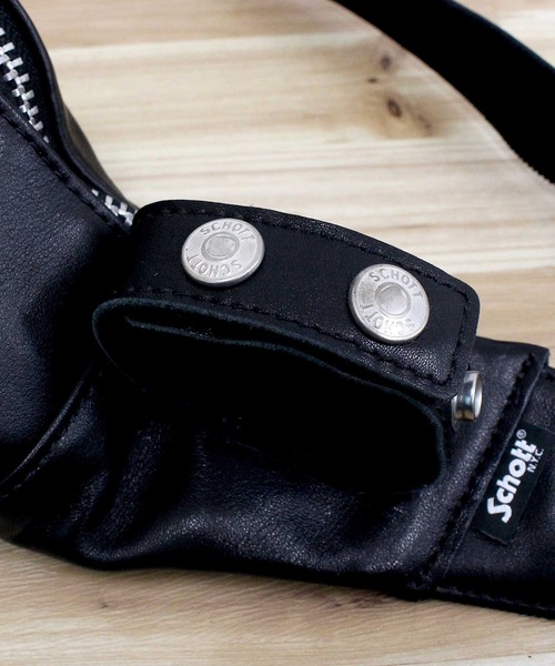 schott(ショット)の「PADDED BODY BAG(ショルダーバッグ・メンズ・ブラック×シルバー/ブラック×ゴールド・FREE)」の15枚目の写真