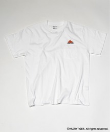 【MUZIK TIGER/ムジークタイガー】 トフィー刺繍ポケットTee/韓国デザイン・半袖ポケットT-シャツ