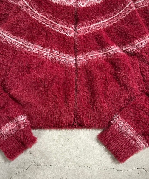 MandO（Auntie Rosa）（エムオー）の「ノルディック柄ジップアップニット（ニット/セーター・メンズ・オフホワイト/ネイビー/レッド・MEDIUM/LARGE）」の10枚目の写真