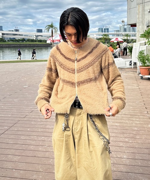 MandO（Auntie Rosa）（エムオー）の「ノルディック柄ジップアップニット（ニット/セーター・メンズ・オフホワイト/ネイビー/レッド・MEDIUM/LARGE）」の17枚目の写真