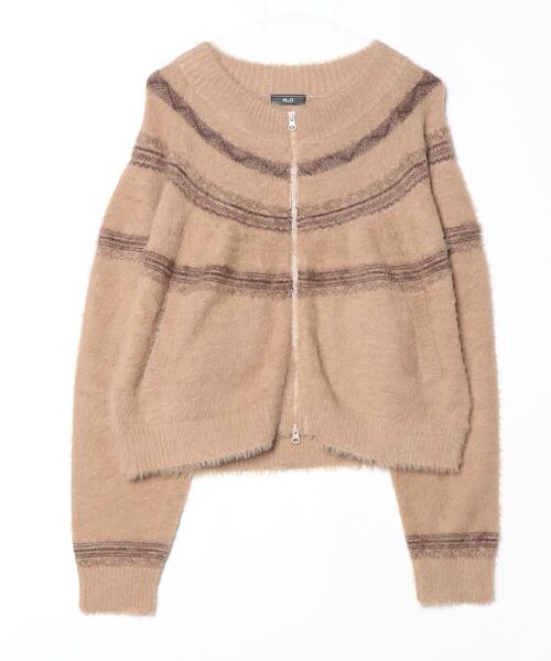 MandO（Auntie Rosa）（エムオー）の「ノルディック柄ジップアップニット（ニット/セーター・メンズ・オフホワイト/ネイビー/レッド・MEDIUM/LARGE）」の14枚目の写真