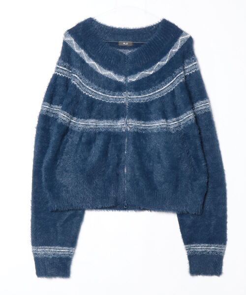 MandO（Auntie Rosa）（エムオー）の「ノルディック柄ジップアップニット（ニット/セーター・メンズ・オフホワイト/ネイビー/レッド・MEDIUM/LARGE）」の15枚目の写真