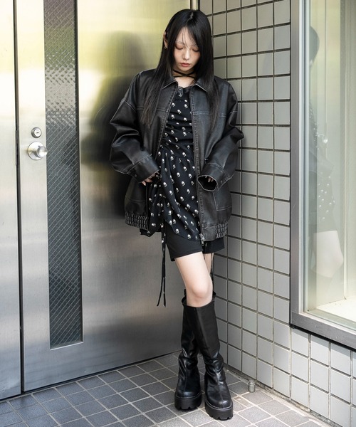 WEGO（ウィゴー）の「WEGO/ドロストデザインキャミワンピース（ワンピース・レディース・ブラウン/ブラック系その他2/ブルー系その他2/ブラック/ホワイト/その他1/ブラウン系その他2/ブルー系その他3・FREE）」の18枚目の写真