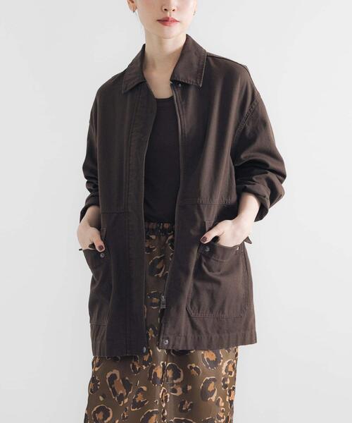 URBAN RESEARCH（アーバンリサーチ）の「コットンオックスカバーオール（カバーオール・レディース・ブラウン/レッド/ネイビー・FREE）」の13枚目の写真