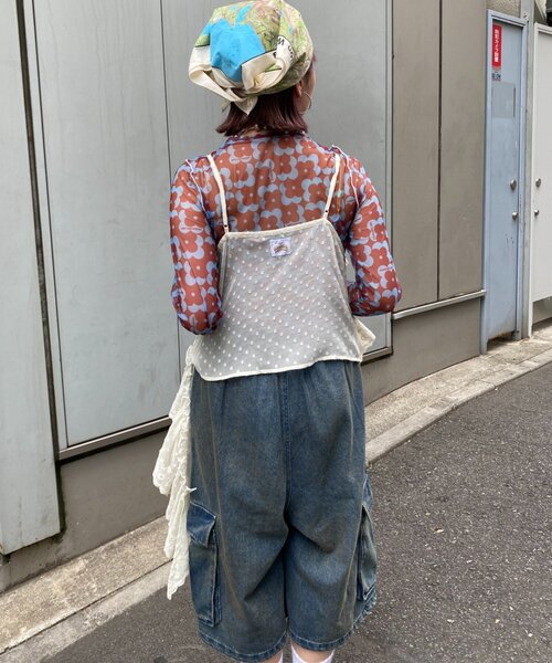 HELLO.SANFRANCISCO（ハローサンフランシスコ）の「【HELLO.SANFRANCISCO/ハローサンフランシスコ】アシメフリルドットレースキャミ（タンクトップ・レディース・サックスブルー/ブラック/オフホワイト・ONE SIZE）」の10枚目の写真