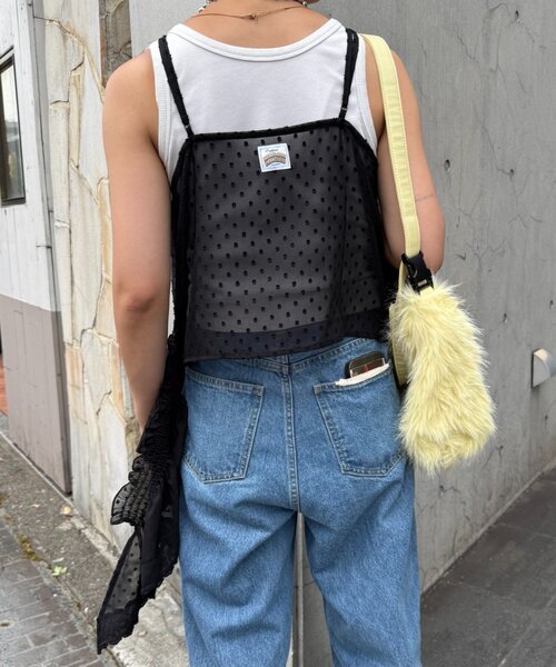 HELLO.SANFRANCISCO（ハローサンフランシスコ）の「【HELLO.SANFRANCISCO/ハローサンフランシスコ】アシメフリルドットレースキャミ（タンクトップ・レディース・サックスブルー/ブラック/オフホワイト・ONE SIZE）」の15枚目の写真