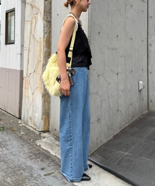 HELLO.SANFRANCISCO（ハローサンフランシスコ）の「【HELLO.SANFRANCISCO/ハローサンフランシスコ】アシメフリルドットレースキャミ（タンクトップ・レディース・サックスブルー/ブラック/オフホワイト・ONE SIZE）」の17枚目の写真