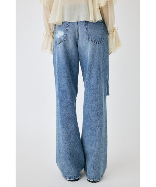 KNEE SLIT WIDE STRAIGHT（デニムパンツ）｜MOUSSY（マウジー