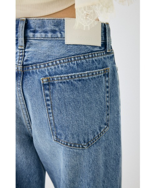 KNEE SLIT WIDE STRAIGHT（デニムパンツ）｜MOUSSY（マウジー