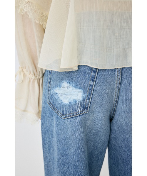 KNEE SLIT WIDE STRAIGHT（デニムパンツ）｜MOUSSY（マウジー