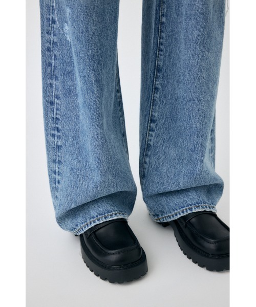 セール】KNEE SLIT WIDE STRAIGHT（デニムパンツ）｜MOUSSY（マウジー