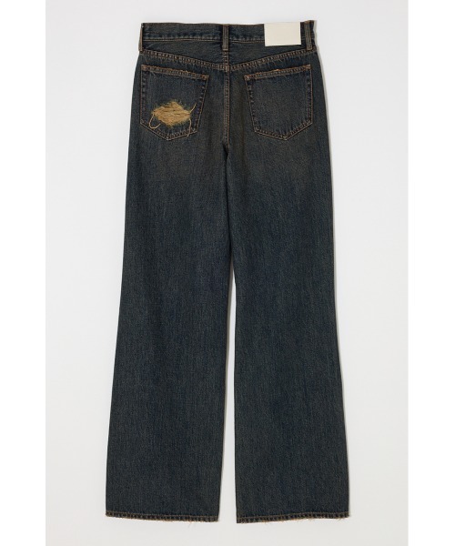 パンツ KNEE SLIT WIDE STRAIGHT MOUSSY | KNEE SLIT WIDE ストレート デニム (ワイド ) |SHEL