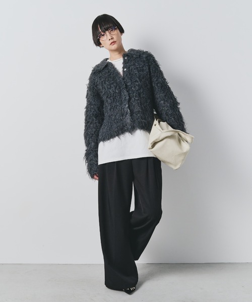bita.（ビタ）の「サイドリボン2タックワイドパンツ（スラックス・レディース・ブラック/ベージュ/チャコールグレー・LARGE/MEDIUM）」の14枚目の写真