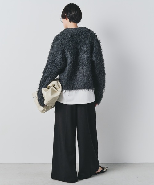 bita.（ビタ）の「サイドリボン2タックワイドパンツ（スラックス・レディース・ブラック/ベージュ/チャコールグレー・LARGE/MEDIUM）」の15枚目の写真