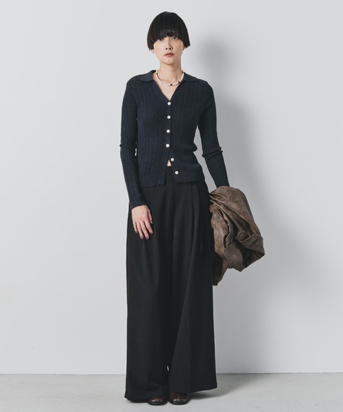 bita.（ビタ）の「サイドリボン2タックワイドパンツ（スラックス・レディース・ブラック/ベージュ/チャコールグレー・LARGE/MEDIUM）」の11枚目の写真