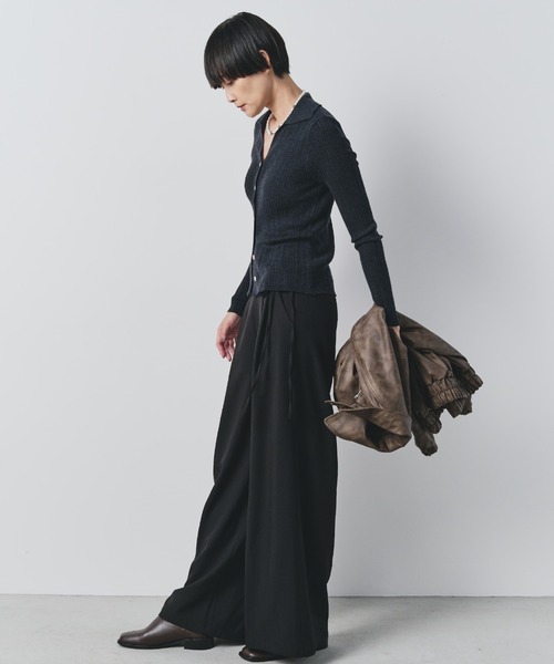bita.（ビタ）の「サイドリボン2タックワイドパンツ（スラックス・レディース・ブラック/ベージュ/チャコールグレー・LARGE/MEDIUM）」の12枚目の写真