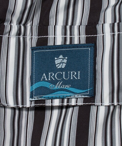UNITED ARROWS(ユナイテッドアローズ)の「<ARCURI> マルチストライプ スイム ショーツ(その他・メンズ・ブラック・M)」の3枚目の写真