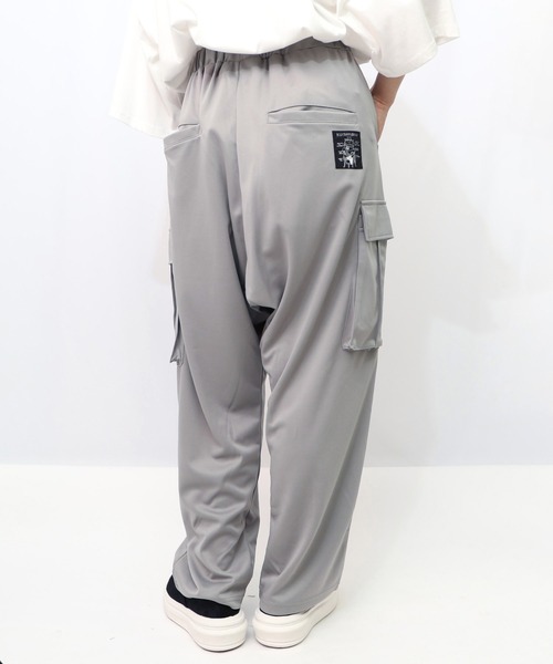352132：くいしんぼうバーガー柄 リラックスサルエルパンツ